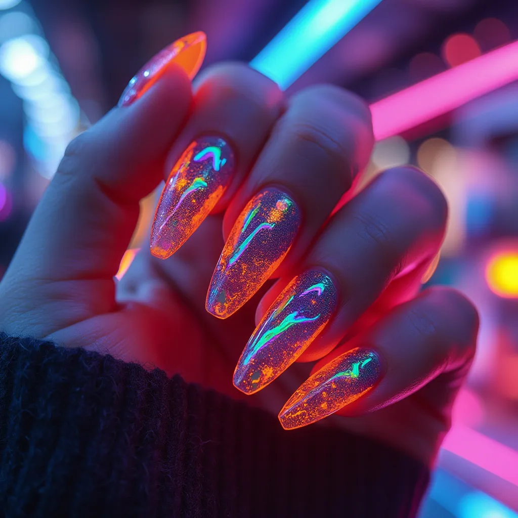 Manicura neón